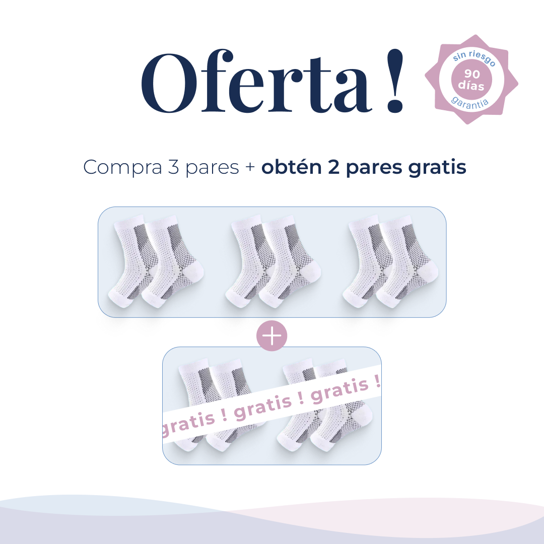 Medias De Compresión - Obtén Alivio Instantáneo De Pies Hinchados Y Adoloridos